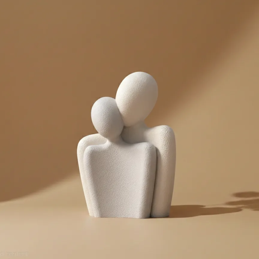 Zagrljaj Ljubavi Figura 3D skulptura para poklon Lumora